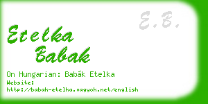 etelka babak business card